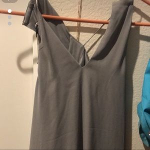 Express silver/gray sleeveless tunic top